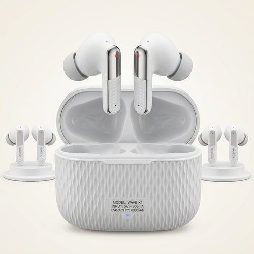 WAVE X1 Wireless Earbuds - Hybrid Noise Cancellation & 45H Playtime