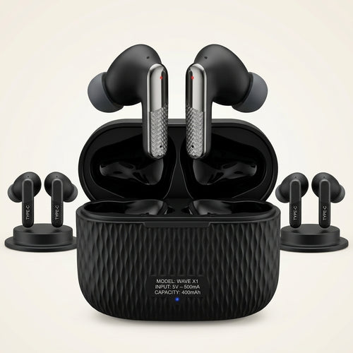 WAVE X1 Wireless Earbuds - Hybrid Noise Cancellation & 45H Playtime